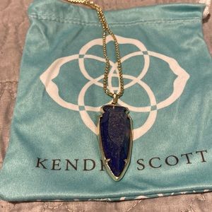 Blue arrow necklace